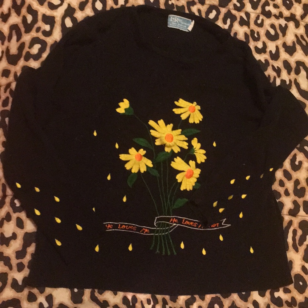 70’s VTG LeRoy He Loves Me Not Original Sweater